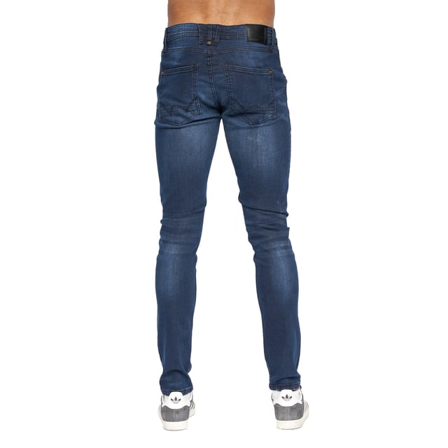 99% Cotton, 1% Elastane. Design: Logo, Ripped. Pockets: 2 Side Pockets, 1 Coin Pocket, 2 Back Pockets. Fastening: Button, Zip Fly. Belt Loops, Branded Buttons, Riveted. Fit: Slim.