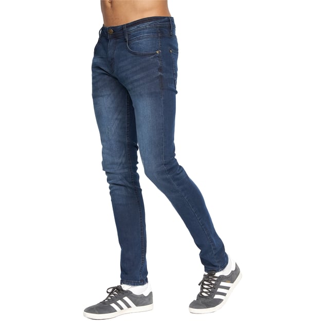 99% Cotton, 1% Elastane. Design: Logo, Ripped. Pockets: 2 Side Pockets, 1 Coin Pocket, 2 Back Pockets. Fastening: Button, Zip Fly. Belt Loops, Branded Buttons, Riveted. Fit: Slim.