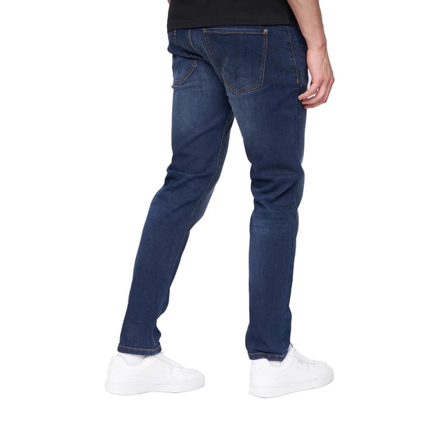 98% Cotton, 2% Elastane. Design: Plain. Pockets: 2 Side Pockets, 1 Coin Pocket, 2 Back Pockets. Fastening: Button, Zip Fly. Belt Loops. Fit: Slim.