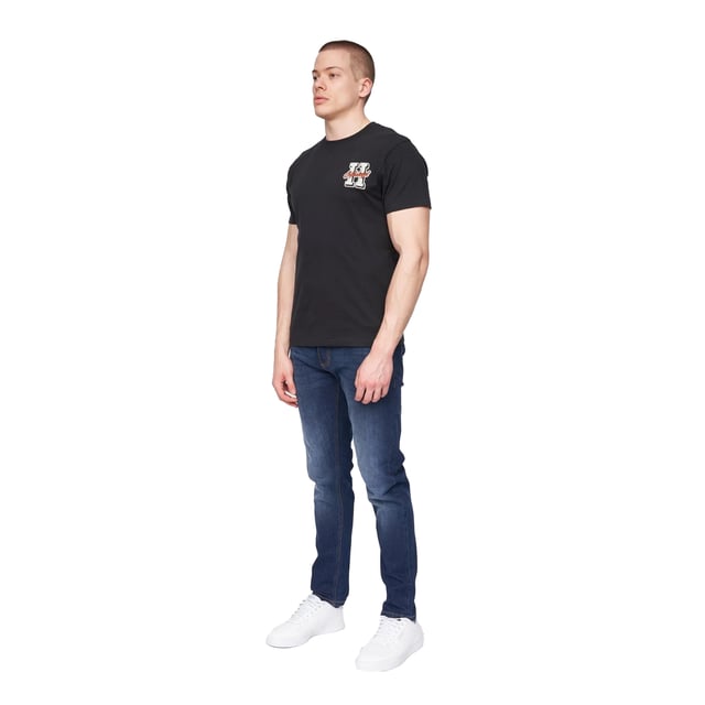 98% Cotton, 2% Elastane. Design: Plain. Pockets: 2 Side Pockets, 1 Coin Pocket, 2 Back Pockets. Fastening: Button, Zip Fly. Belt Loops. Fit: Slim.