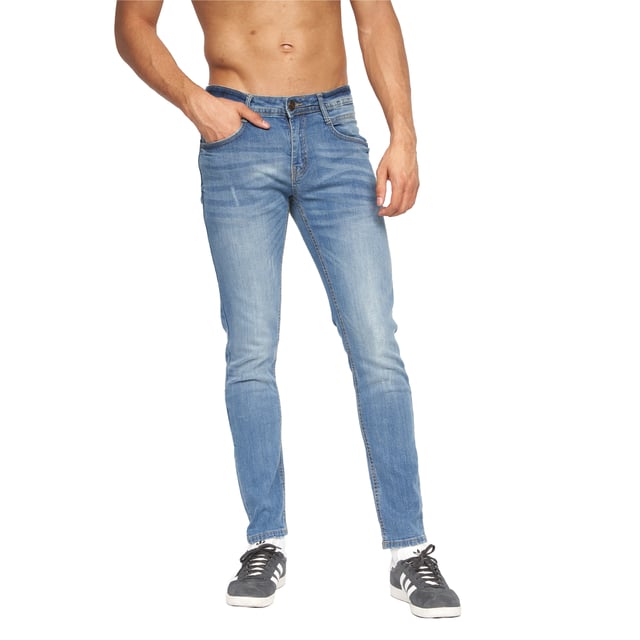 99% Cotton, 1% Elastane. Design: Logo, Ripped. Pockets: 2 Side Pockets, 1 Coin Pocket, 2 Back Pockets. Fastening: Button, Zip Fly. Belt Loops, Branded Buttons, Riveted. Fit: Slim.