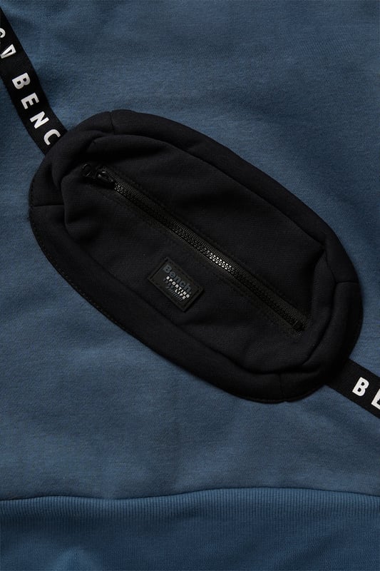 This 2-piece set from Bench includes a standout sweatshirt with a stitched imitation cross body bag detail and matching shorts for a coordinated, streetwear-inspired look. Made from soft brushed sweat fabric and finished with ribbed trims for comfort, it’s an easy go-to for laid-back days. The playful bag detail brings added personality, while the matching shorts complete the look with ease. Perfect for casual wear with a cool, urban edge.