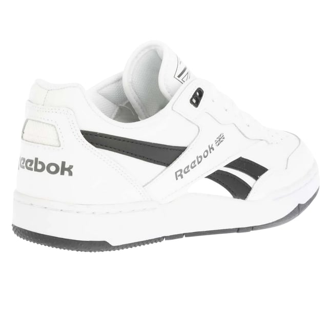 Reebok - Herren/Damen Unisex Sneaker "BB 4000 II", Leder (Weiß/Schwarz) Obermaterial: Leder. Marke: Reebok. Futterstoff: Stoff. Mittelsohle: EVA (Ethyl-Vinylacetat). Laufsohle: Cupsohle, Gummi. Ösen: 5. TPU Ösen. Absatz: Flach. niedrig geschnitten. Design: Logo, Seitenstreifen. Zehenstil: Rund. Zum Schnüren.