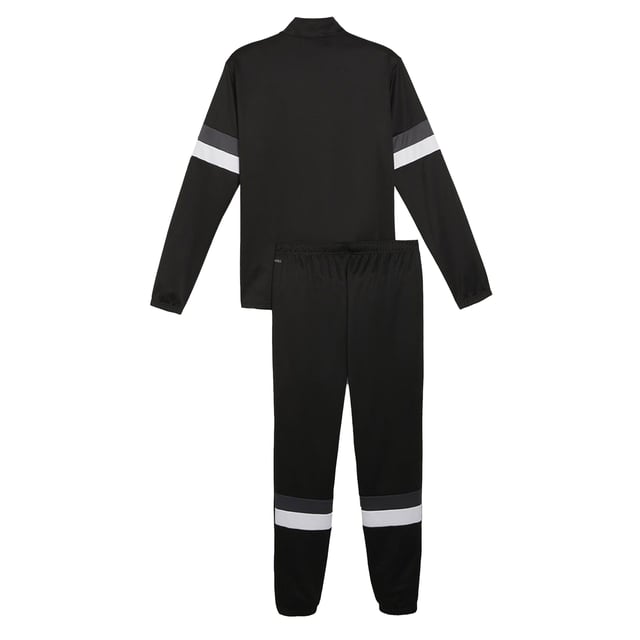 100% Polyester. Gewebe: gewebter Stoff. Design: Kontraststreifen, Logo. Durchgehender Reißverschluss. Inhalt: 1 Hose, 1 Oberteil. Passform: Regulär. Taschenart: Zwei Seitentaschen, Reißverschluss. Langärmlig. Futterstoff: Netzmaterial. Bündchen: gerippt. Saum: gerippt. Stehkragen.