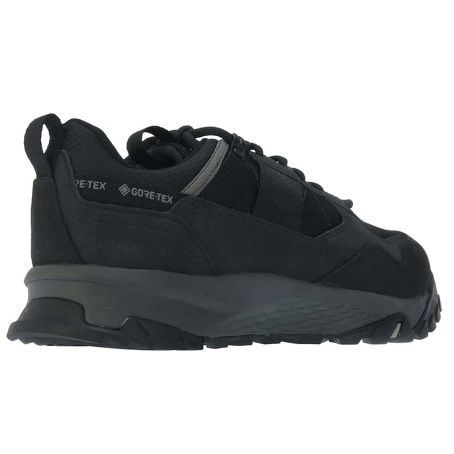 Obermaterial: Gore-Tex, Leder. Marke: Timberland. Futterstoff: Polyester. Mittelsohle: EVA Schaum, Geformt. Laufsohle: Sohle mit hohem Profil, Gummi. Gewebetechnik: langlebig, Wasserfest. Atmungsaktiv, Eingenähte Lasche, Fersenstoßdämpfer, Anziehlasche, Zehenpuffer. Absatz: Flach. niedrig geschnitten. Design: Logo, Aufschrift. Zehenstil: Rund. Zum Schnüren.