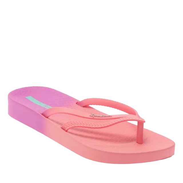 Bovenstuk: PVC, Synthetisch. Stof: Zachte aanraking. Buitenzool: Synthetisch. Gevoerd voetbed. Vlakke. Ontwerp: Logo, tweekleurig. Teenstijl: Open. Sluiting: Slip-on.