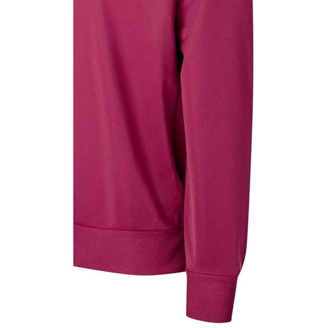 Fabric: Elastane, French Terry, Polyester. Design: Stacked Logo. Contrast Shoulders, Loop Back, Side Panels. Hem: Ribbed. Neckline: Crew Neck, Ribbed Collar. Sleeve-Type: Long-Sleeved. Cuff: Ribbed. Fastening: Pull Over.