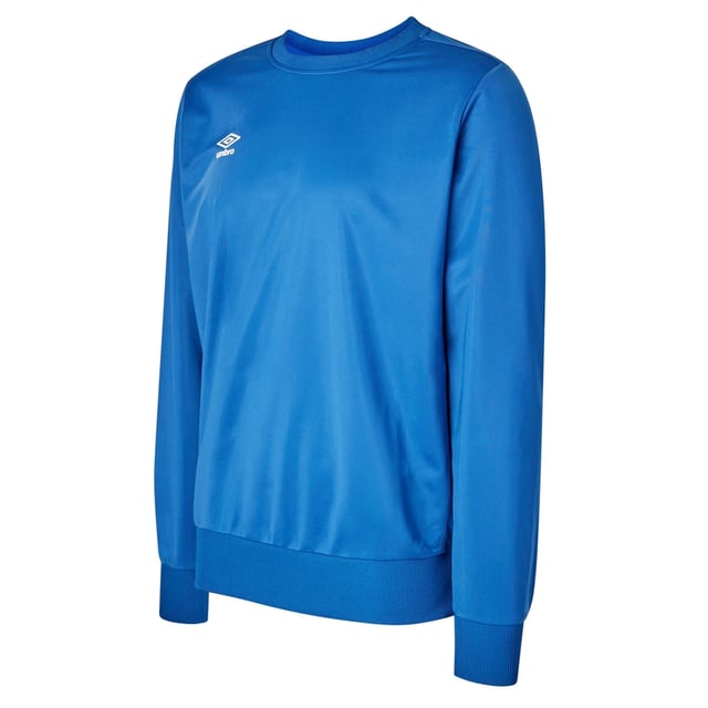 Fabric: Elastane, French Terry, Polyester. Design: Stacked Logo. Contrast Shoulders, Loop Back, Side Panels. Hem: Ribbed. Neckline: Crew Neck, Ribbed Collar. Sleeve-Type: Long-Sleeved. Cuff: Ribbed. Fastening: Pull Over.