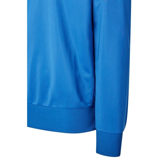 Fabric: Elastane, French Terry, Polyester. Design: Stacked Logo. Contrast Shoulders, Loop Back, Side Panels. Hem: Ribbed. Neckline: Crew Neck, Ribbed Collar. Sleeve-Type: Long-Sleeved. Cuff: Ribbed. Fastening: Pull Over.