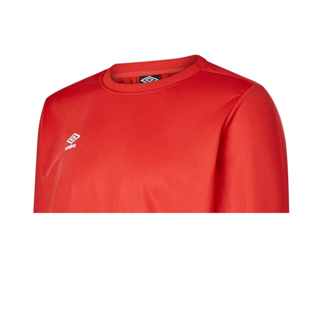 Fabric: Elastane, French Terry, Polyester. Design: Stacked Logo. Contrast Shoulders, Loop Back, Side Panels. Hem: Ribbed. Neckline: Crew Neck, Ribbed Collar. Sleeve-Type: Long-Sleeved. Cuff: Ribbed. Fastening: Pull Over.