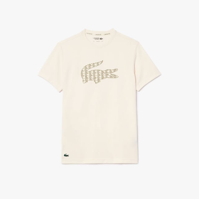 Ultra Dry Piqué Tennis T-shirt Recycled polyester ripstop piqué Regular  straight cut Timeless crew neck Monogram inspired by the Lacoste archives Silicone crocodile on breast