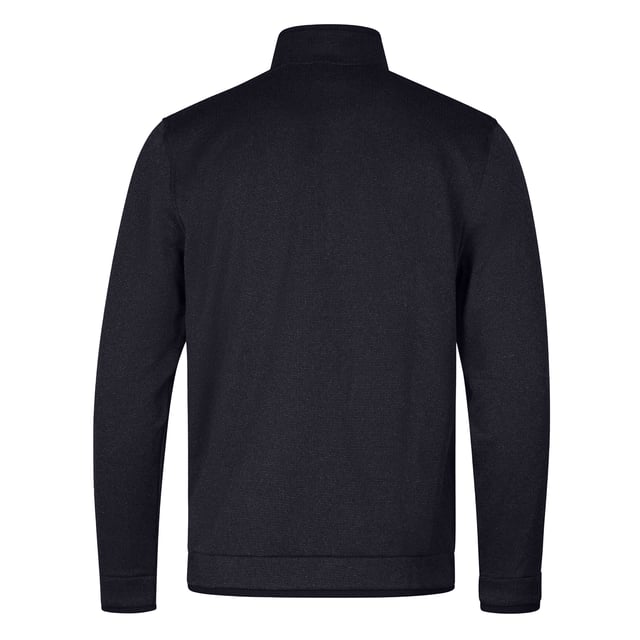 88% Cationic Dyeable Polyester, 12% Polyester. Fabric: Fleece, Stretch. Design: Plain. Fabric Technology: Fluorine Free, Lightweight, Water Repellent. Neckline: Funnel Neck. Sleeve-Type: Long-Sleeved. Fastening: Quarter Zip. S: 36 in. M: 40 in. L: 44 in. XL: 48 in. XXL: 52 in. 3XL: 54 in.