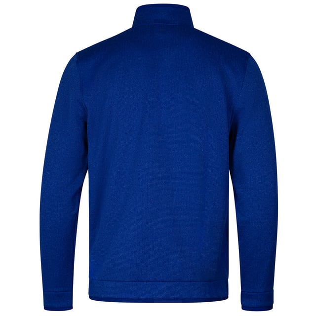 88% Cationic Dyeable Polyester, 12% Polyester. Fabric: Fleece, Stretch. Design: Plain. Fabric Technology: Fluorine Free, Lightweight, Water Repellent. Neckline: Funnel Neck. Sleeve-Type: Long-Sleeved. Fastening: Quarter Zip. S: 36 in. M: 40 in. L: 44 in. XL: 48 in. XXL: 52 in. 3XL: 54 in.