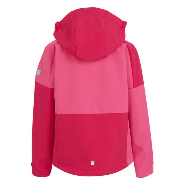 Regatta - "Acidity VII" Softshelljacke für Kinder (Flamingo-Rosa/Pinker Trank) Gewebe: Softshell, Stretch, gewebter Stoff. Design: Logo, Unifarben. Rand: Reflektierend. Gewebetechnik: Atmungsaktiv, langlebig, Wasserabweisend, Warmer Rücken, wasserabweisend, Wasserfest, winddicht, XTP. Bündchen: anpassbar. Body-Panel, Ventiliert. Mit Kapuze, Stehkragen. Langärmlig. Kapuzenmerkmale: Elastisch, Mit Reißverschluss trennbar. Taschenart: Zwei Taschen unten, Reißverschluss. Durchgehender Reißverschluss. Atmungsaktivitätsbewertung: 10000. Hinweis: Shockcord Hem Alter ab 7. Nachhaltigkeit: Aus recyceltem Material. 104: 57,15 cm. 116: 61 cm. 140: 73,66 cm. 146-152: 78,74 cm. 170-176: 90,17 cm. 158: 81,28 cm. 164: 86,36 cm. 128: 67,31 cm.