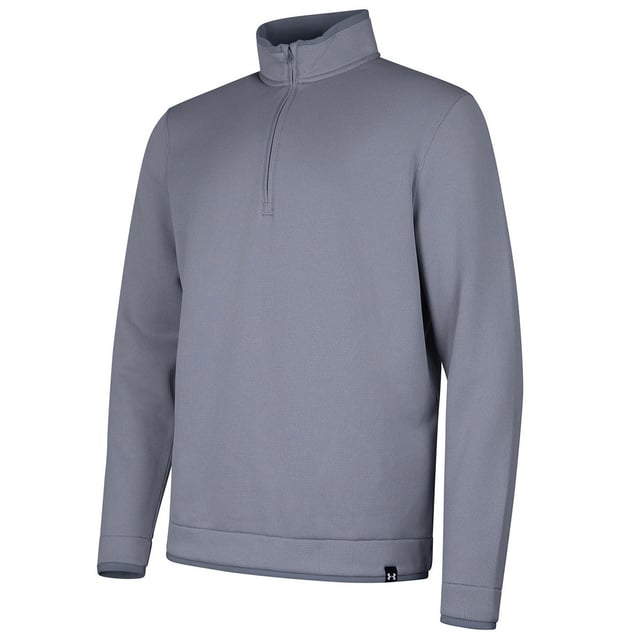 88% Cationic Dyeable Polyester, 12% Polyester. Fabric: Fleece, Stretch. Design: Plain. Fabric Technology: Fluorine Free, Lightweight, Water Repellent. Neckline: Funnel Neck. Sleeve-Type: Long-Sleeved. Fastening: Quarter Zip. S: 36 in. M: 40 in. L: 44 in. XL: 48 in. XXL: 52 in. 3XL: 54 in.