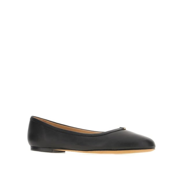 Chloé Leren Ballerina Flats - Samenstelling: 100% Lamsleer - Binnenkant: Leer - Zolen: Leer - Zool: Leer - Ronde neus - Goudkleurige hardware - Gekleurd merkteken op de inlegzool - Instapontwerp - Gemaakt in Spanje - Geslacht: VROUWEN -