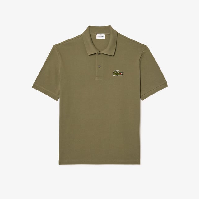 Loose Fit L.12.12 Piqué Badge Polo Shirt Organic cotton piqué Loose fit  dropped shoulders Classic polo collar Genuine mother-of-pearl buttons Large crocodile badge on breast