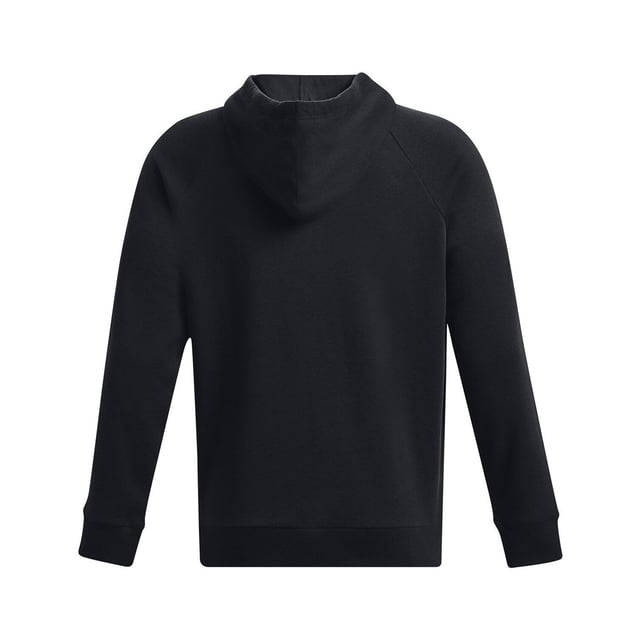 Under Armour Unisex Adult Rival Fleece Hoodie (Black/White) Material: 80% Cotton, 20% Polyester. Fabric: Brushed Inside, Fleece, Soft Touch. Design: Logo. Hood Features: Drawstring, Grown On Hood. Fabric Technology: Lightweight. Hem: Ribbed. Neckline: Hooded. Sleeve-Type: Long-Sleeved. Cuff: Ribbed. Fit: Loose. Pockets: 1 Kangaroo Pocket. Fastening: Pull Over.
