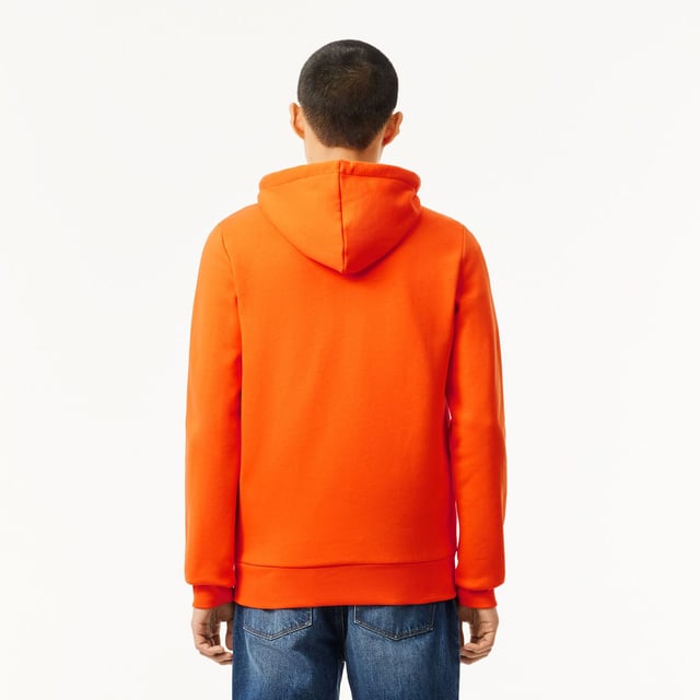 Zip-Up Fleece Hoodie Organic brushed cotton and recycled polyester Classic fit for natural ease Kangaroo pocket Jersey-lined hood Embroidered crocodile on chest