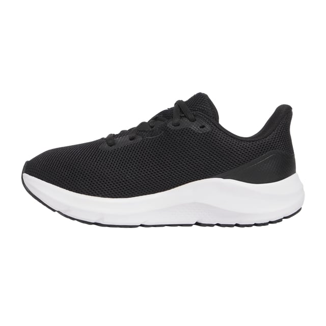 Under Armour Heren Charged Pursuit 4 Sportschoenen (Zwart, Wit) Boven: Netwerk. Binnenzool: Schuim. Tussenzool: Opgeladen demping. Buitenzool: Duurzaam, Flexibele Tractie, Rubber. Ademend, Compressiegevormde middenzool, Flexibel, Foam Sock, Lichtgewicht, Voorgevormde Sockvoering, Gevulde Enkel, Gevulde Tong. Vlakke. Snit: Laag. Ontwerp: Logo, eenvoudig. Teenstijl: Rond. Sluiting: Vetersluiting.