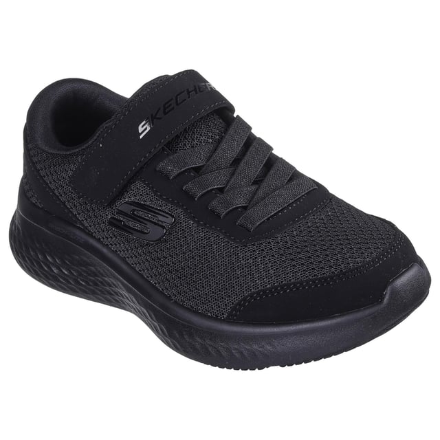 Obermaterial: Netzmaterial, Synthetischer Stoff. Marke: Skechers. Einlegesohle: gepolstert. Mittelsohle: Skech-Lite. Laufsohle: Flexibel, Traktionsgriff. Adaptiver Verschluss, Leicht, Stoßdämpfend. Absatz: Flach. niedrig geschnitten. Design: Logo. Zehenstil: Rund. Zum Reinschlüpfen, Elastische Schnürung, Klettverschluss.