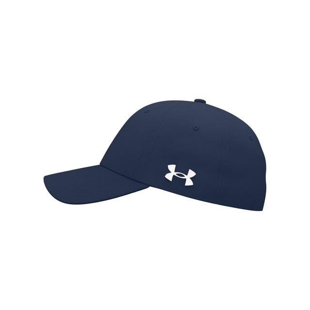 100% Polyester. Fabric: Knitted, Soft Touch, Stretch. Design: Embroidered, Logo, Textured. 5 Eyelets, 6 Row Stitching, Button at Top, Curved Brim, Elasticated Sweatband. Fabric Technology: Breathable, HeatGear, Moisture Wicking.