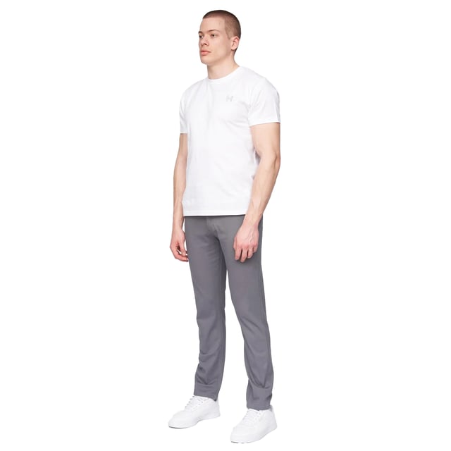 98% Cotton, 2% Elastane. Design: Plain. Fastening: Button, Zip Fly. Fabric Technology: Breathable, Stretch. Belt Loops, Woven Label. Pockets: 2 Front Pockets, 2 Back Pockets. Fit: Comfort. Waistline: Self Fabric Inner Waistband.