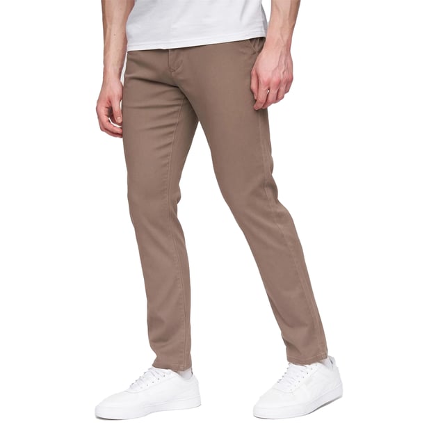 98% Cotton, 2% Elastane. Design: Plain. Fastening: Button, Zip Fly. Belt Loops, Woven Label. Pockets: 2 Front Pockets, 2 Back Pockets, 1 Coin Pocket.