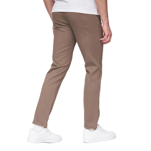 98% Cotton, 2% Elastane. Design: Plain. Fastening: Button, Zip Fly. Belt Loops, Woven Label. Pockets: 2 Front Pockets, 2 Back Pockets, 1 Coin Pocket.
