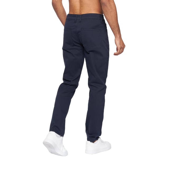 98% Cotton, 2% Elastane. Fabric: Canvas. Design: Plain. Fastening: Button, Zip Fly. Fabric Technology: Lightweight, Stretch. Belt Loops, DTM Buttons, Topstitched. Pockets: 2 Side Pockets, 2 Back Pockets, 1 Coin Pocket. Fit: Slim.