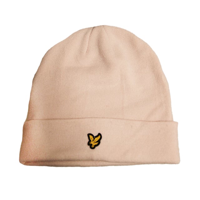 100% Acryl. Marke: Scotts. Gewebe: Jerseyware, gerippt. Design: bestickt, Logo. Verpackung: Hängeetikett. Bündchen: Umgekrempelter Umschlag.