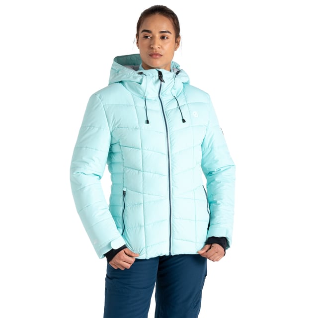 100% Recycled Polyester. Fabric: Stretch. Design: Logo, Quilted. Fabric Technology: Ared 15/30, Breathable, DWR Finish, Thermal, Waterproof. Cuff: Adjustable, Inner Stretch, Touch Fastening Tab. Chin Guard, Gel Grip, Goggle Stash With Lens Wipe, High Warmth, Inner Zip Guard, Scrim Back Panel, Snowskirt, Taped Seams. Neckline: Hooded, Standing Collar. Sleeve-Type: Long-Sleeved. Hood Features: Grown On Hood, Technical, Wired Peak. Pockets: Ski Pass Pocket, 2 Lower Pockets, Zip, 2 Internal Pockets, Stow Pocket, Mesh Lined. Fastening: Zip. Hem: Adjustable. Sustainability: Made from Recycled Materials. 6 UK: 30 in. 8 UK: 32 in. 10 UK: 34 in. 12 UK: 36 in. 14 UK: 38 in. 20 UK: 45 in. 18 UK: 43 in. 16 UK: 40 in.