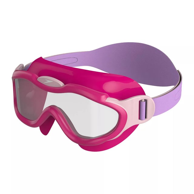 Design: Contrast Colour, Logo. Biofuse. Cushioned. 100% UV Protection, Anti-Fog, Blocks UVA and UVB Rays. Suitable for: Children Aged 2-6 Years. Clear Lens. Soft. Fastening: Touch Fastening.