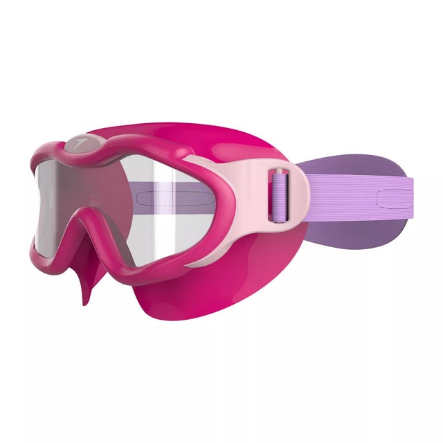 Design: Contrast Colour, Logo. Biofuse. Cushioned. 100% UV Protection, Anti-Fog, Blocks UVA and UVB Rays. Suitable for: Children Aged 2-6 Years. Clear Lens. Soft. Fastening: Touch Fastening.
