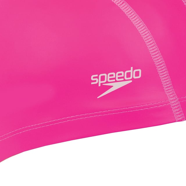 Materiaal: PU, Silicone. Ontwerp: Logo. Stoftechnologie: Duurzaam, Lichtgewicht, Waterbestendig. Hydrodynamisch. Panellering. Bevestiging: Pull-On. Chloorbestendig. Scheurbestendig.