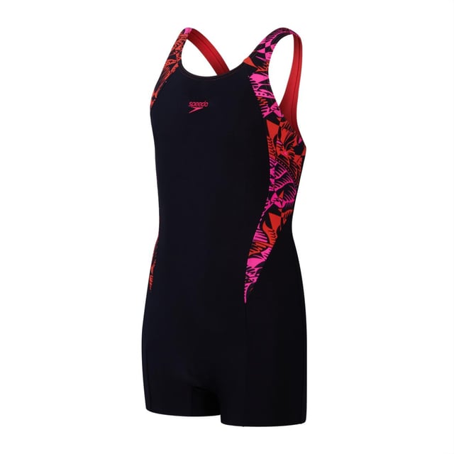 Fabric: Endurance 10, Yarn. Design: Logo, Printed. Fastening: Pull-On. Neckline: Scoop. Fabric Technology: Chlorine Resistant, Creora Highclo. Front Lining, Shape Retention, Side Panels, Unrestricted Movement. Sustainability: Made from Recycled Materials. Sun Rating: UPF 40+.
