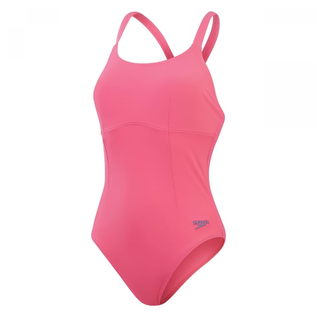 Materiaal: Gerecycled nylon. Stof: Garen. Ontwerp: Logo, eenvoudig. Stijl achterkant: Kruisband. Bevestiging: Pull-On. Hals: Schep. Verstelbare rugband, gevormd. Stoftechnologie: Chloorbestendig, Lycra Xtralife. Mouwtype: Mouwloos.