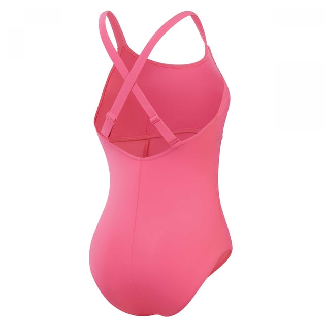 Materiaal: Gerecycled nylon. Stof: Garen. Ontwerp: Logo, eenvoudig. Stijl achterkant: Kruisband. Bevestiging: Pull-On. Hals: Schep. Verstelbare rugband, gevormd. Stoftechnologie: Chloorbestendig, Lycra Xtralife. Mouwtype: Mouwloos.