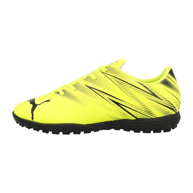 Marke: Puma. Obermaterial: Synthetischer Stoff. Futterstoff: Stoff. Eigenschaften: Rasen Training. Laufsohle: Synthetischer Stoff. Ösen: 6. Gewebetechnik: langlebig, Leicht. Absatz: Flacher Absatz. Niedrig geschnitten. Design: Grafikdruck, Logo. Zehenstil: Rund. Zum Schnüren.