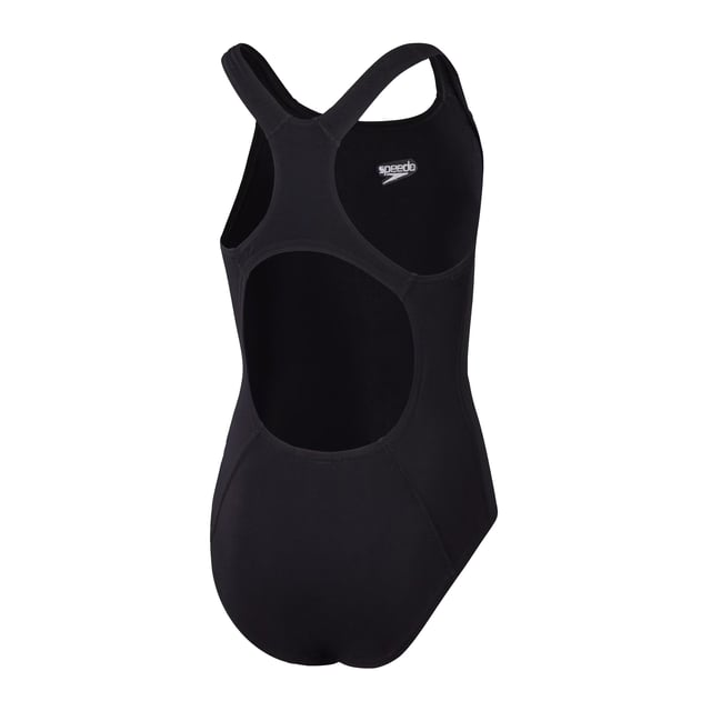 Fabric: Eco Endurance+, Yarn. Design: Logo, Plain. Back Style: Cut Out. Fastening: Pull-On. Neckline: Square. Fabric Technology: Chlorine Resistant, Durable, Flexible, Quick Dry. Sustainability: Made from Recycled Materials. Sleeve-Type: Sleeveless.