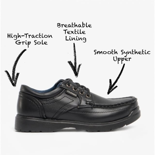 US Brass STUBBY Boys Lace-Up Casual Shoes Black

 Upper Material: Synthetic

Lining Material: Fabric

Sole Material: Rubber

Closure/Fastening: Lace-Up

Features: Comfort,Breathable,Adjustable

Toe Shape: Square

Shoe Width: Regular

Item Weight: 1.1 KG

Heel Height: Flat (Under 2.5cm)

Shoe Style: School

Gift Boxed: No
Product Code: B881A