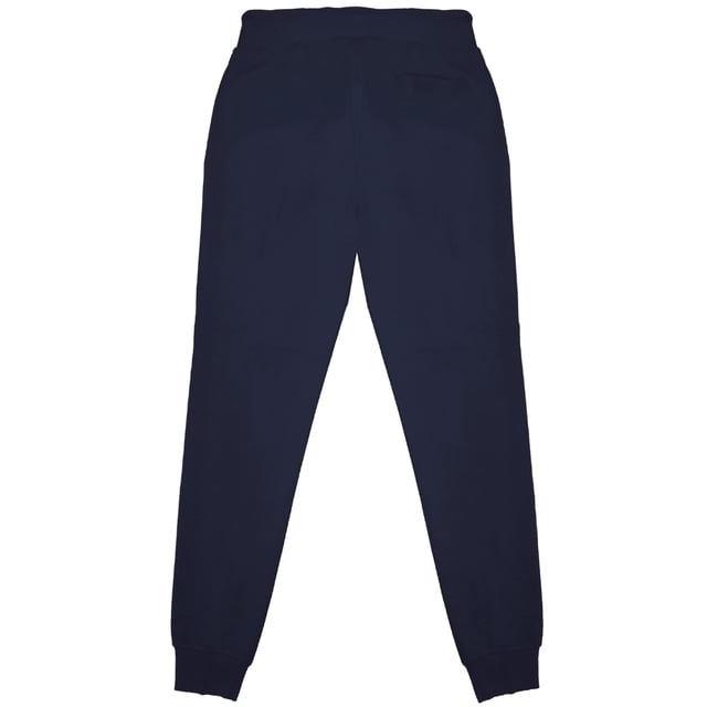 Pantalones de chándal Plein Sport azul marino, 86% algodón, 14% poliéster, cintura y extremos elásticos en las piernas, marca Plein grande en los costados, cordones, parte inferior azul marino, ropa de gimnasio