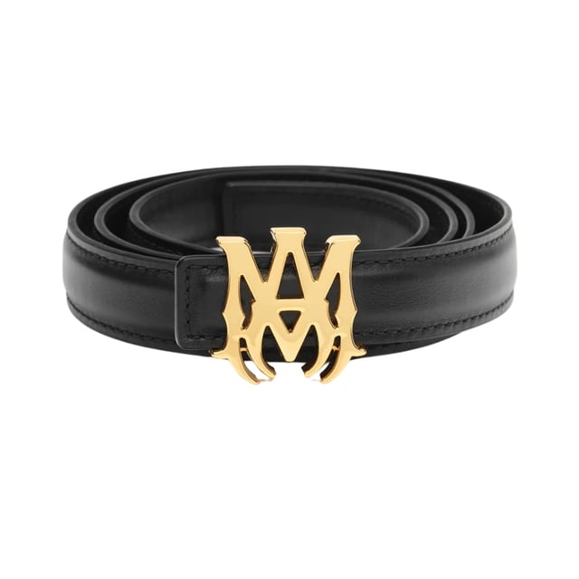 Indulge in the opulence of real leather with the Amiri MA Gold Belt. Enhance any ensemble with this deluxe and fashionable addition. 100% Leather
