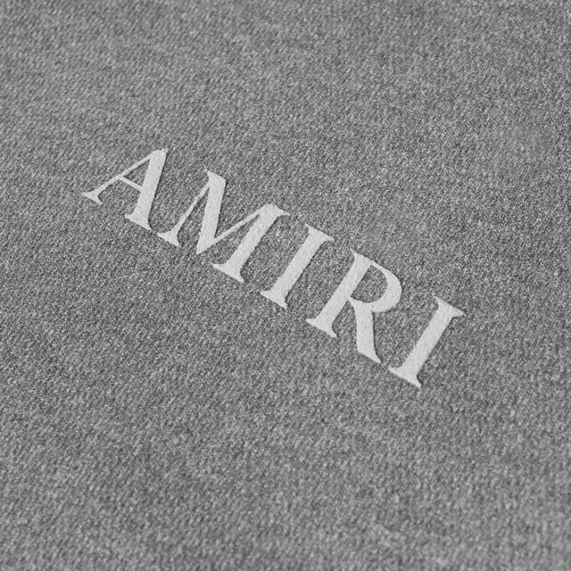 Amiri Brand Logo Grey Sweatshirt, 100% Cotton, Logo On Chest, Made In Italy, Crew Neck, Long Sleeves, Large Logo Across Chest, Brand Logo, Elasticated Neck, Sleeve Ends and Bottom