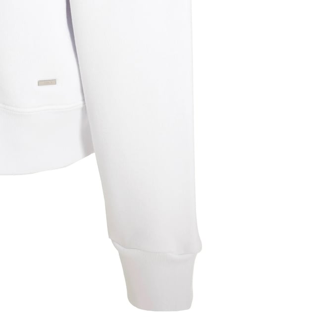 Amiri Brand Logo White Sweatshirt, 100% Cotton, Logo On Chest, Made In USA, Crew Neck, Long Sleeves, Large Logo Across Chest, Brand Logo, Elasticated Neck, Sleeve Ends and Bottom