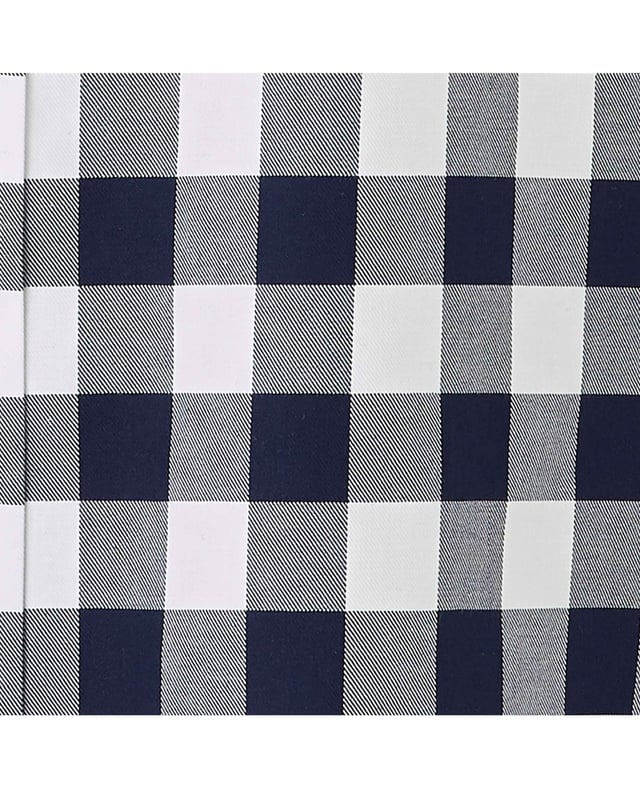This men's casual shirt features a bold navy and white check design. It's made from 100% BCI cotton in a luxurious fine twill weave and features a classic button-down collar. The classic fit shape offers plenty of room for movement.