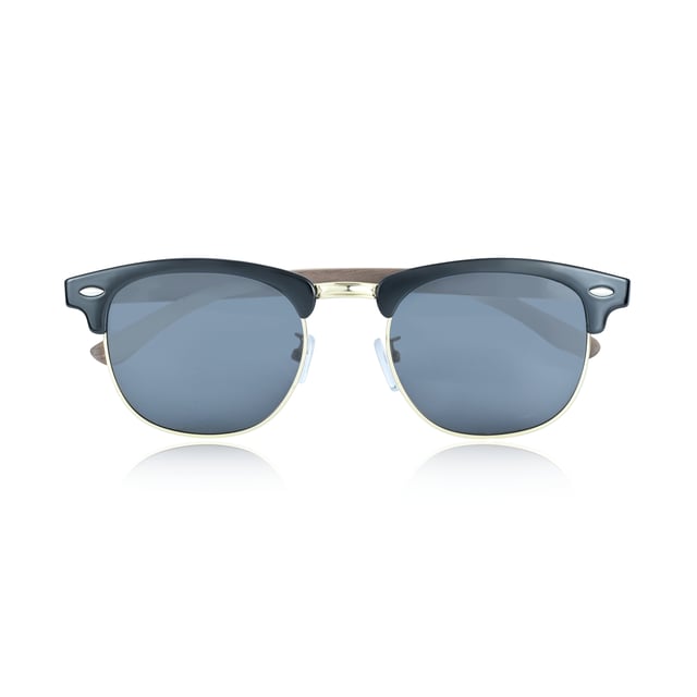 Earth Wood Marokopa Polarized Sunglasses - Walnut/Grey Frame: Black Gold Polycarbonate ; Arm: Black Walnut Wood; Earpiece: Black Walnut Wood; Lens: Grey Multi-Layer Triacetate Cellulose (TAC); Mirrored Lens: No; Gradient Lens: No; Polarization: Optical Quality; UV Protection: 100% UVA/UVB; Hinge: Spring Loaded Stainless Steel; Adjustable Nosepads: Yes; Lens Width: 47mm; Temple Length: 141mm; Bridge Width: 23mm.