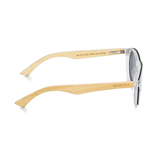 Earth Wood Tulum Polarized Sunglasses - Bamboo/Red Frame: Pink Polycarbonate ; Arm: Bamboo Wood; Earpiece: Bamboo Wood; Lens: Red Multi-Layer Triacetate Cellulose (TAC); Mirrored Lens: No; Gradient Lens: No; Polarization: Optical Quality; UV Protection: 100% UVA/UVB; Hinge: Spring Loaded Stainless Steel; Adjustable Nosepads: Yes; Lens Width: 49mm; Temple Length: 145mm; Bridge Width: 21mm.