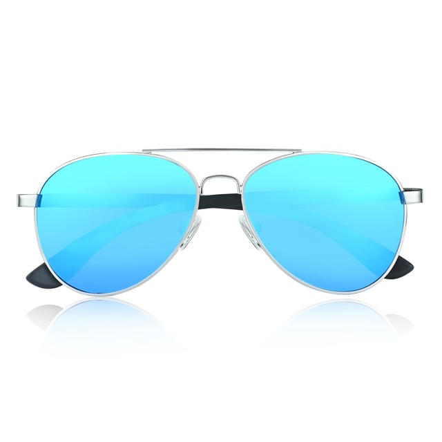 Earth Wood Sayulita Polarized Sunglasses - Dark Brown/Blue Frame: Silver Metal ; Arm: Dark Brown Wood; Earpiece: Dark Brown Wood; Lens: Blue Multi-Layer Triacetate Cellulose (TAC); Mirrored Lens: No; Gradient Lens: No; Polarization: Optical Quality; UV Protection: 100% UVA/UVB; Hinge: Spring Loaded Stainless Steel; Adjustable Nosepads: Yes; Lens Width: 60mm; Temple Length: 148mm; Bridge Width: 20mm.