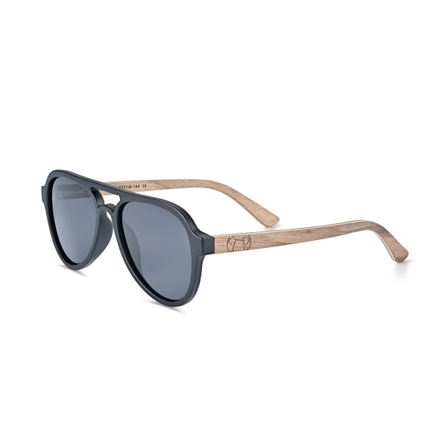 Earth Wood Mazatlan Polarized Sunglasses - Walnut/Grey Frame: Black Polycarbonate ; Arm: Black Walnut Wood; Earpiece: Black Walnut Wood; Lens: Grey Multi-Layer Triacetate Cellulose (TAC); Mirrored Lens: No; Gradient Lens: No; Polarization: Optical Quality; UV Protection: 100% UVA/UVB; Hinge: Spring Loaded Stainless Steel; Adjustable Nosepads: Yes; Lens Width: 52mm; Temple Length: 144mm; Bridge Width: 19mm.